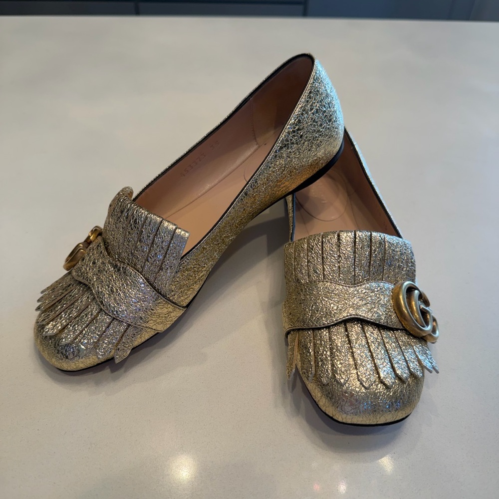 Gucci Gold women’s loafers